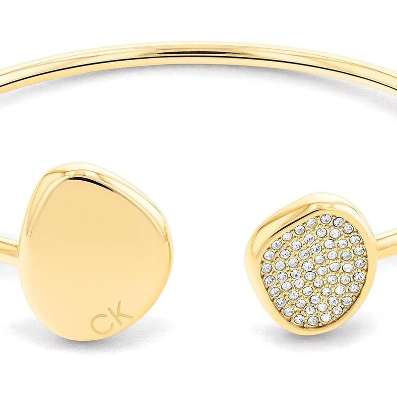 Calvin Klein pulsera mujer acero inoxidable con cierre seguro y detalles de cristal, ajuste perfecto para toda ocasión