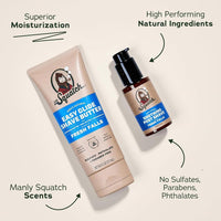 Dr. Squatch Fresh Falls, paquete de afeitado suave con mantequilla deslizante y loción post-afeitado calmante