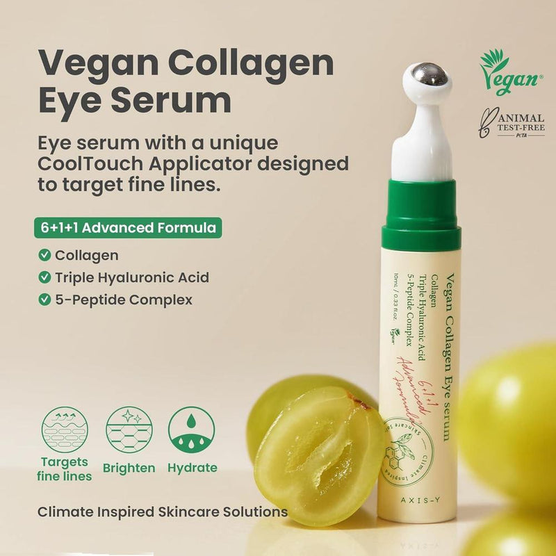 AXIS-Y Vegan Collagen Eye Serum Vegano Con Colágeno Y Ácido Hialurónico 9.76ml