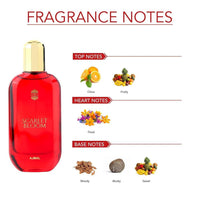 Ajmal Scarlet Bloom EDP para mujer, fabricado en Dubai, fragancia floral rosa Eau de Parfum