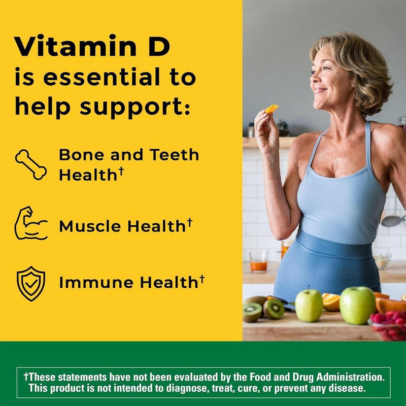 Nature Made Vitamina D3 2000 UI suplemento para el apoyo de salud ósea, dental, muscular e inmunológica, 250 cápsulas blandas