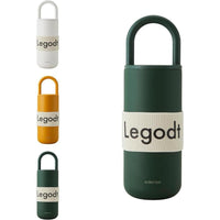Odense Vaso térmico Legodt Loop con tapa y asa, acero inoxidable resistente a fugas, ideal para viajes y bebidas calientes o frías