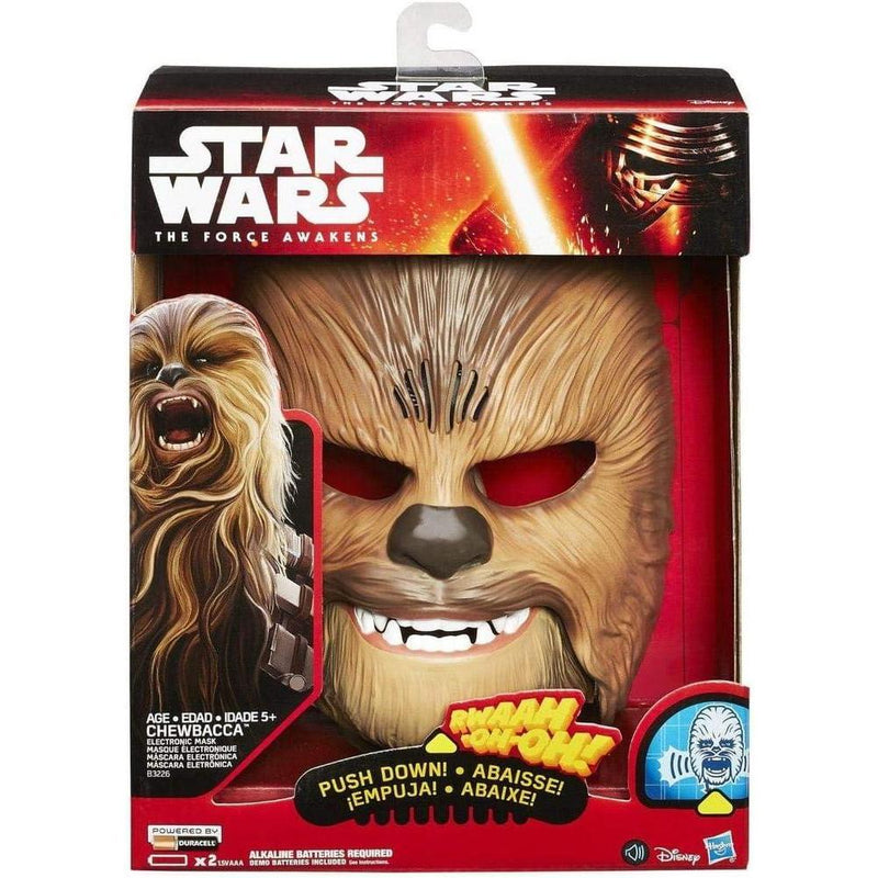 Máscara electrónica de Chewbacca de Star Wars con sonidos Wookiee FX para disfrutar en juegos de rol y diversión temática