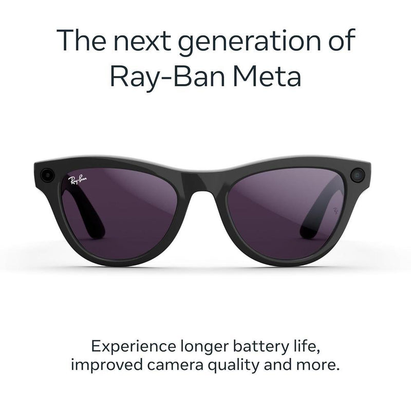 Ray-Ban Meta (Gen 2) Skyler - Shiny Black / Transitions Amethyst — Gafas inteligentes IA, cámara 12MP