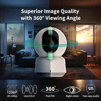 Aqara Cámara de seguridad E1 con visión 2K, panorámica, audio bidireccional, visión nocturna, compatible con HomeKit y Alexa