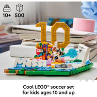LEGO Ediciones Lionel Messi Juego de coleccionista de fútbol para niños y niñas, decoración deportiva y regalo