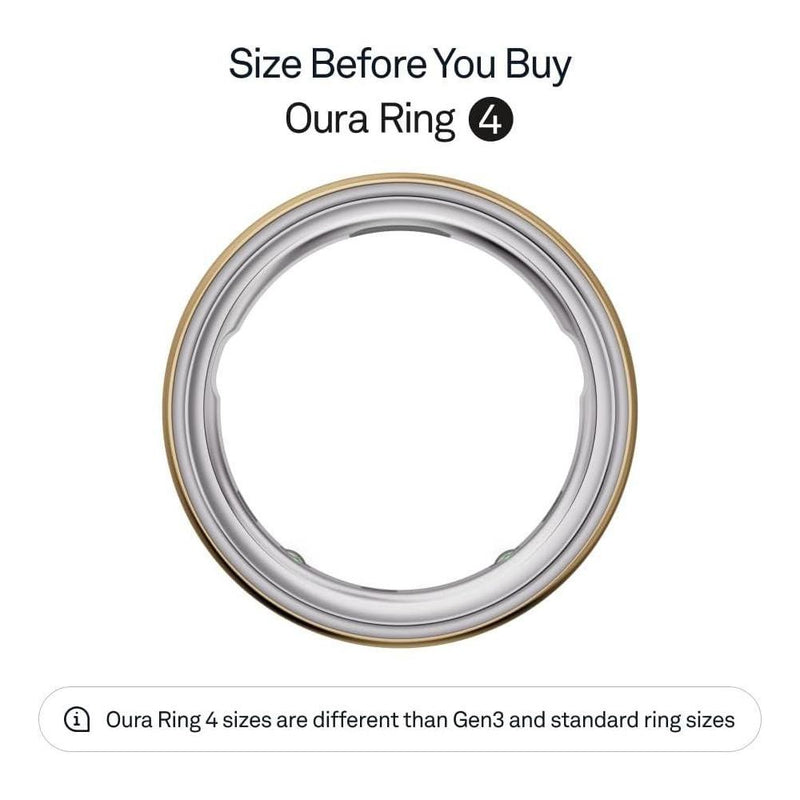 Anillo inteligente Oura 4 en dorado para rastreo de salud, sueño y actividad, compatible con iOS y Android