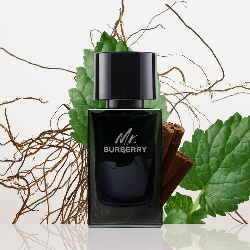 BURBERRY Mr Eau de Parfum - Colonia amaderada aromática masculina con estragón, canela, pachulí y vetiver de larga duración