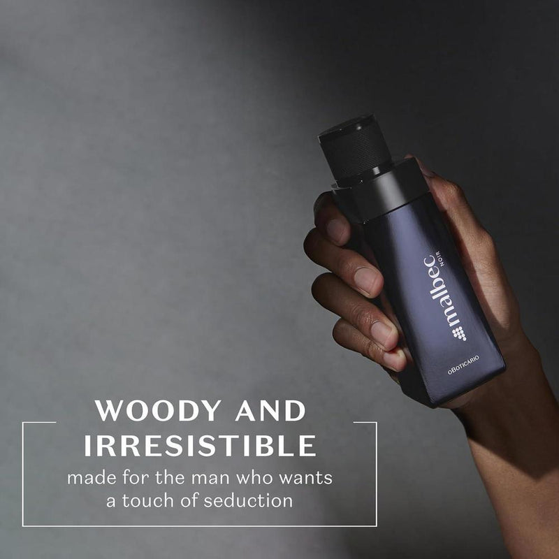Malbec Noir Eau De Toilette - Fragancia Masculina 100ml - Larga Duración, Roble Francés Y Uvas Pinot Noir