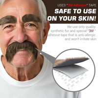 HOMELEX Set de Bigote y Cejas Falsas Autoadhesivas para Halloween y Fiestas