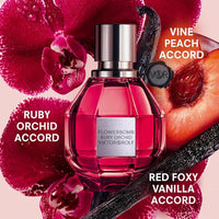 Viktor&Rolf Flowerbomb Ruby Orchid Eau de Parfum - Perfume Femenino Floral Afrutado con Vainilla y Melocotón