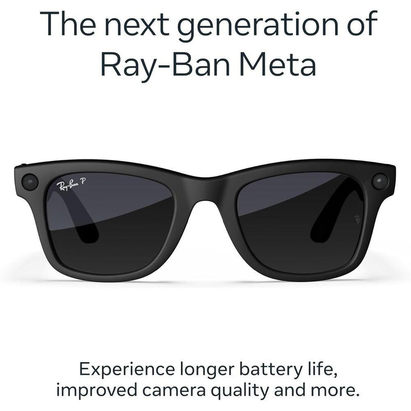 Ray-Ban Meta Wayfarer (Gen 2) - Matte Black · Polarized Graphite