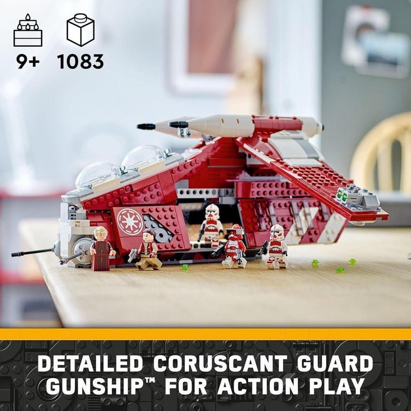 LEGO Star Wars Nave de Combate Coruscant Guard 75354 para Niños de 9+ con Cinco Minifiguras Incluyendo Canciller Palpatine
