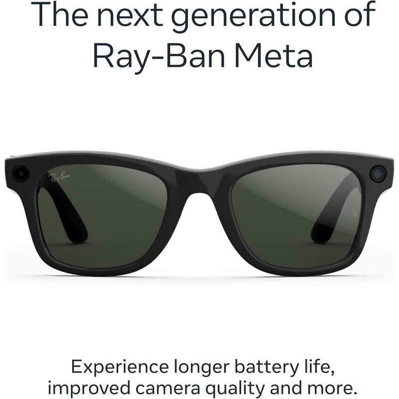 Ray-Ban Meta Wayfarer (Gen 2) - Shiny Black · Transitions Graphite Green