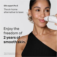 Braun IPL Silk Expert Pro5, dispositivo de depilación láser permanente para mujeres y hombres, con accesorios, maquinilla Venus y estuche