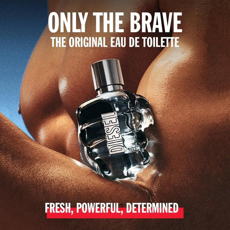 DIESEL Only The Brave Eau de Toilette y Set de Fragancia para Hombre, Aromática con Limón, Romero y Madera Ambarina