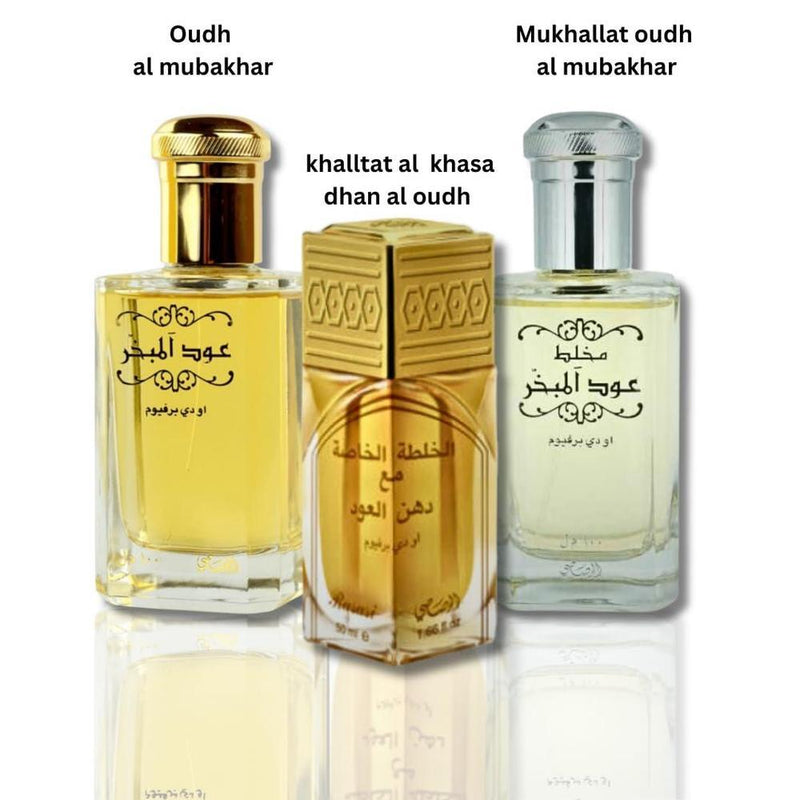 RASASI Oudh Al Mubakhar Mukhallat y Khaltat Al Khasa Ma Dhan Al Oudh EDP de colección premium