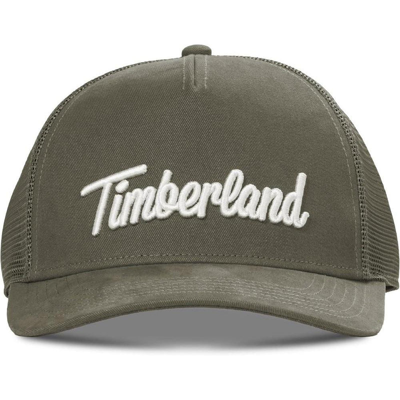 Gorra de camionero para hombre Timberland, algodón duradero y ajustable, con parte trasera de malla transpirable