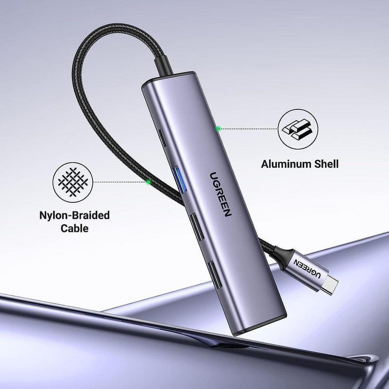 UGREEN Revodok 105 USB C Hub Adaptador multipuerto HDMI 4K, entrega de energía 100W, 3 puertos USB-A para MacBook Pro/Air, iPad Pro
