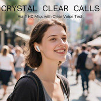 Auriculares inalámbricos CMF Buds 2A con cancelación de ruido activa, Bluetooth 5.4 y micrófonos Quad HD para sonido claro
