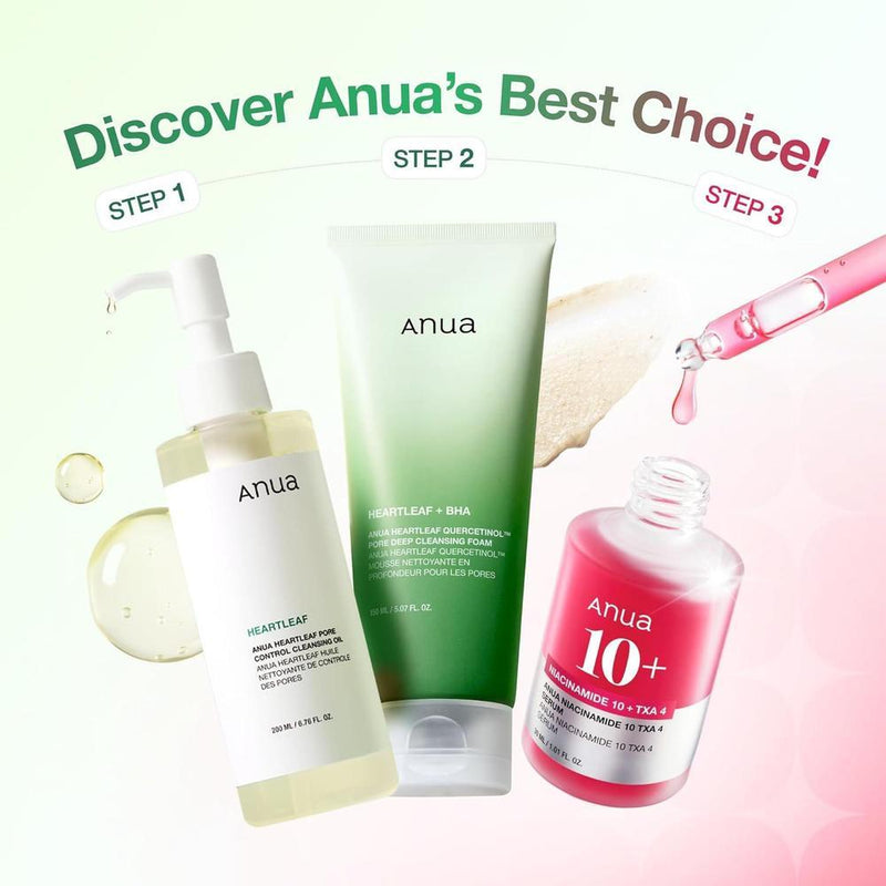 Set Principiante Glass Skin de 3 Pasos, Doble Limpieza con Aceite Limpiador y Sérum