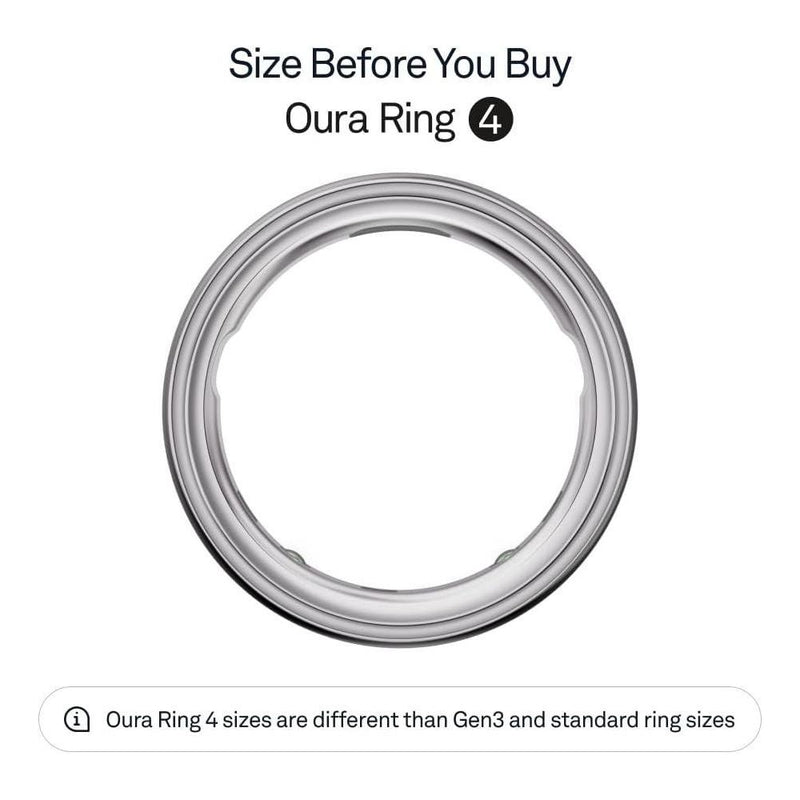 Anillo Inteligente Oura 4 - Plata, rastrea métricas de salud como sueño y estrés con diseño cómodo y duradero