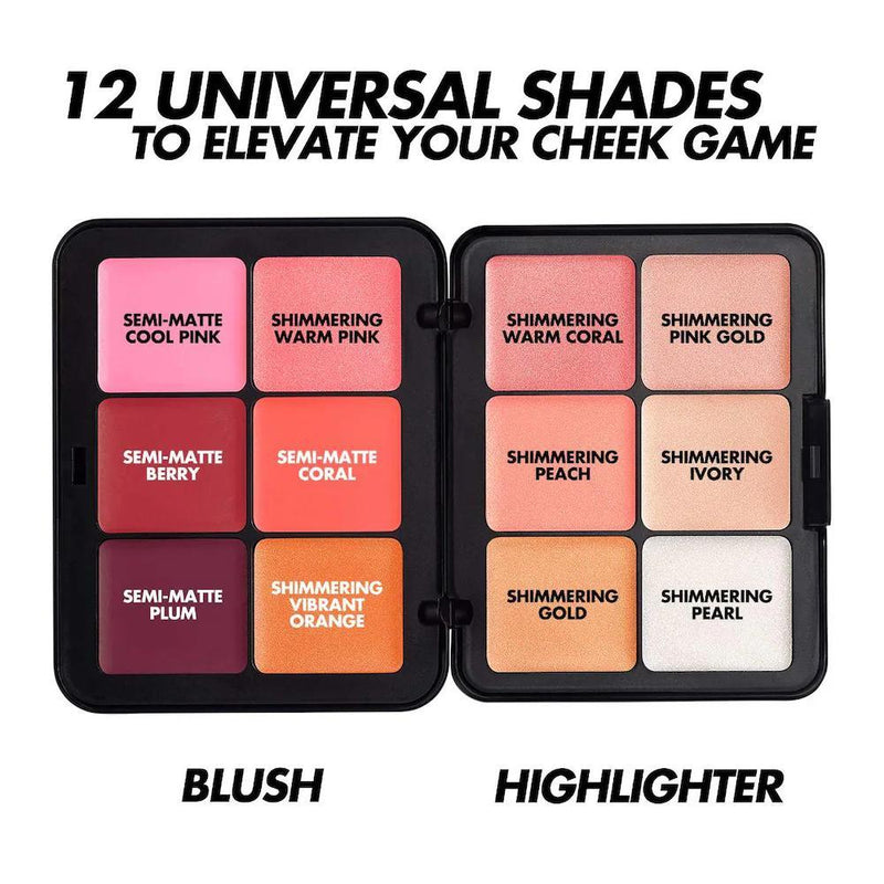 HD Skin Blush & Glow Paleta Facial en Crema de Larga Duración