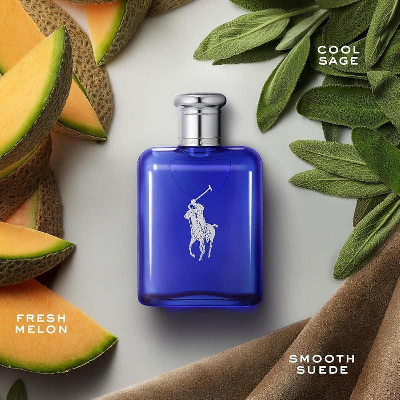 Ralph Lauren Polo Blue Parfum Colonia Hombre Acuático y Fresco con Cítricos, Romero y Vetiver Fragancia Intensa