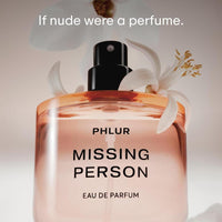 PHLUR Missing Person Eau de Parfum - Fragancia Floral de Almizcle con Bergamota, Almizcle, Naranja y Sándalo