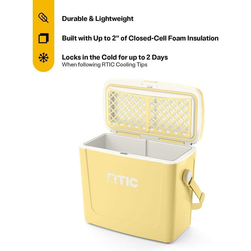RTIC Enfriador de viaje asfaltico portátil, ideal para exteriores, playa, picnic, campamento y deportes