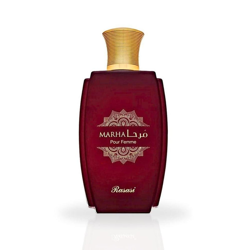RASASI Marha Eau De Parfum para mujer – perfume árabe refrescante de fragancia afrutada y cítrica, aroma femenino de lujo duradero