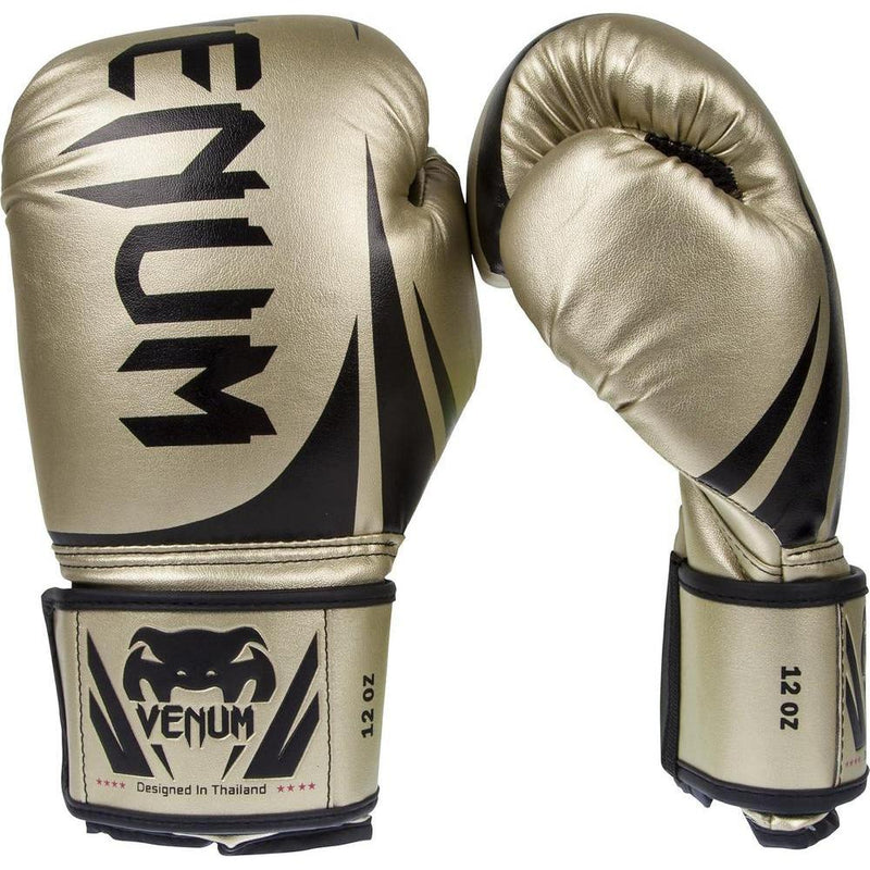 Venum Challenger 2.0 Guantes de Boxeo en color negro, ideales para entrenamiento, con ajuste seguro de velcro
