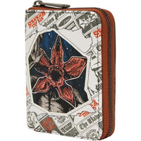 Cartera Loungefly Stranger Things 5 con cremallera, diseño multicolor, temática de TV