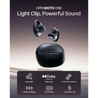 SHOKZ OpenDots ONE - Auriculares inalámbricos Bluetooth de oreja abierta con micrófono, seguro y ligero, audio Dolby Premium, resistente al agua