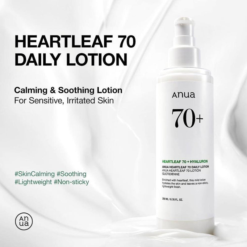 Anua Heartleaf Hidratante Facial con Ácido Hialurónico para Piel Sensible, Cuidado Coreano Ligero