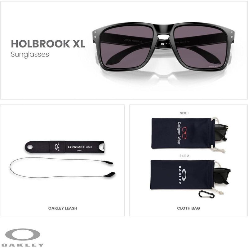 OAKLEY Holbrook XL OO9417 - Gafas de sol cuadradas para hombre, incluye kit de accesorios con correa y bolsa de microfibra