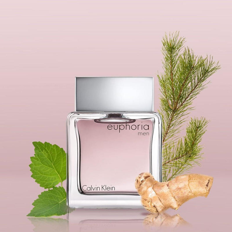Calvin Klein Euphoria Eau de Toilette, colonia Chypre para hombre con jengibre, albahaca negra y ámbar, larga duración
