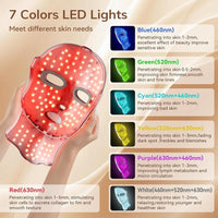Máscara de terapia de luz roja para cara, LED inalámbrica recargable por USB C, ideal para hogar, trabajo, yoga y más actividades