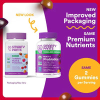 Gomitas multivitamínicas orgánicas para niños con probióticos, vitaminas y omega 3, sabores frutales, sin gluten
