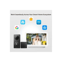 Aqara Timbre Inteligente con Cámara G410 y Campanilla, Video Seguro HomeKit, Audio Bidireccional, Hub Matter Integrado