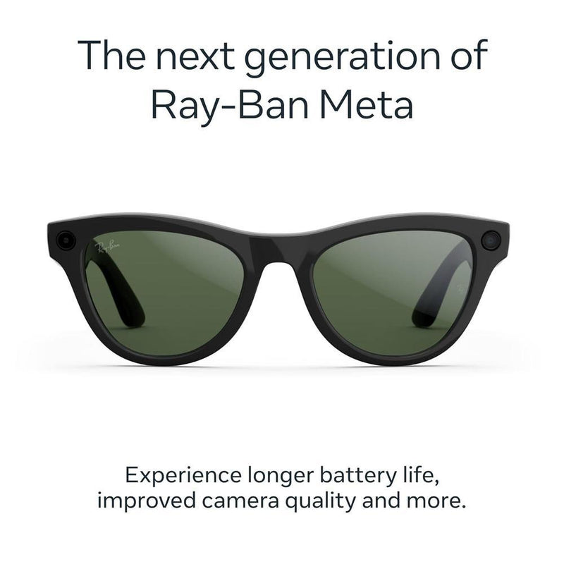 Ray-Ban Meta (Gen 2) Skyler - Shiny Black / Transitions Graphite Green — Gafas inteligentes IA, cámara 12MP
