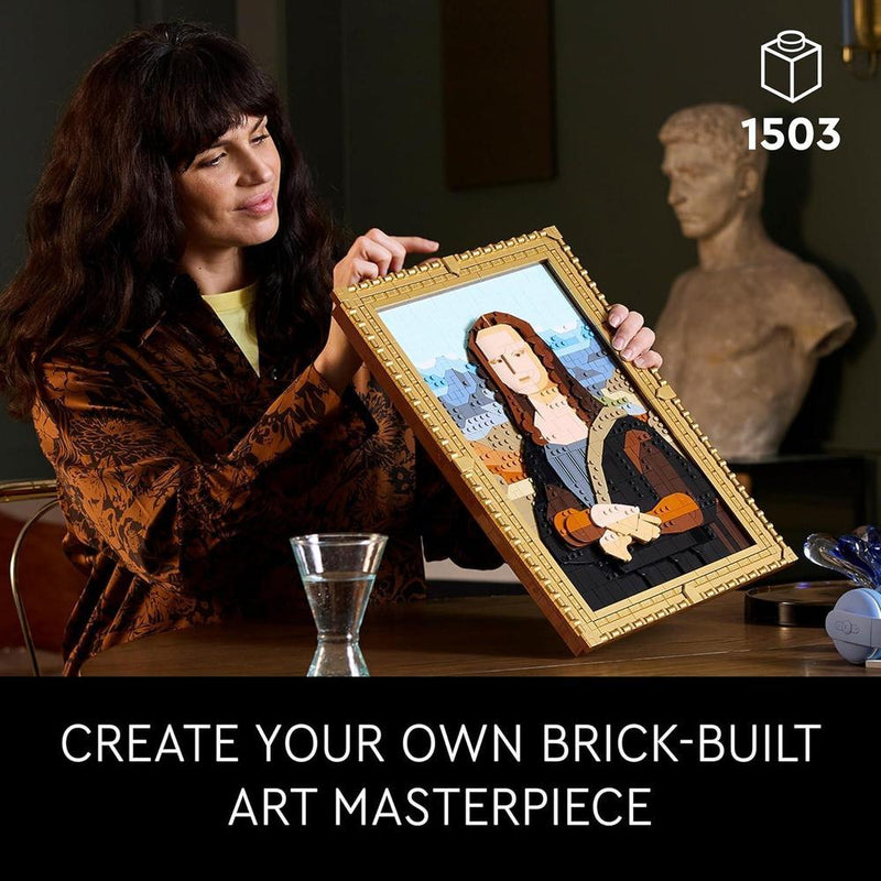 LEGO Art Mona Lisa Juego de construcción de Arte para Adultos - Ideal para Amantes de Rompecabezas y Arte de Leonardo da Vinci