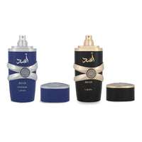 Lattafa Asad Edición 5º Aniversario - Picante, Amadeirado, Ámbar, Dulce - Set de Regalo de Eau de Parfum para Hombre