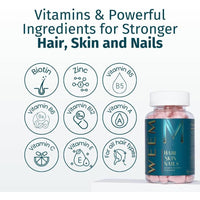 Gomitas de biotina vegan para cabello, piel y uñas saludables, apoyan el crecimiento capilar y fortalecen uñas en hombres y mujeres