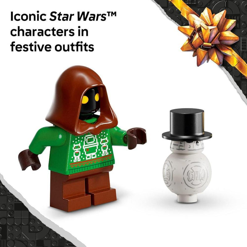 LEGO Star Wars Calendario de Adviento 2025 para niños: juego de cuenta regresiva de vacaciones con 24 sorpresas, inc. minifiguras