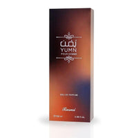 RASASI Yumn Eau De Parfum para hombre. Fragancia cálida y refrescante con notas de cedro, bergamota, cardamomo y lavanda. Elegante y de larga duración