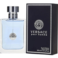 Versace Pour Homme Signature azul oscuro para hombre, Versace Pour Homme M en caja