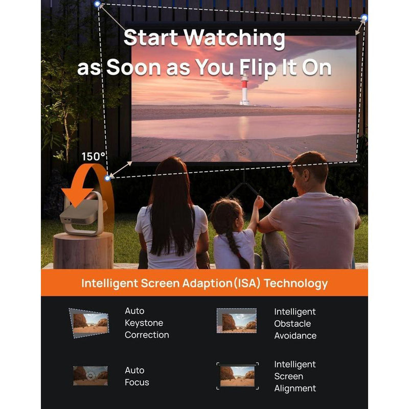 Proyector Portátil XGIMI Elfin Flip con Resolución 1080P, Licencia Netflix, Diseño Compacto y Ajuste de Pantalla