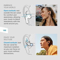 Sennheiser ACCENTUM, auriculares inalámbricos abiertos con diseño dinámico, Bluetooth 5.3, IPX4 y 28 horas de batería