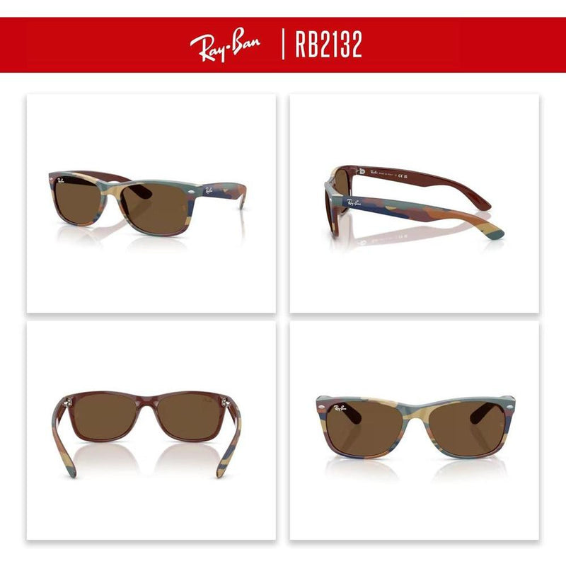 Ray-Ban RB2132 - Lentes de sol cuadrados WAYFARER para hombres y mujeres con kit de gafas diseñador iWear